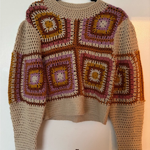 XS moon river crochet sweater worn twice - Picture 2 of 3